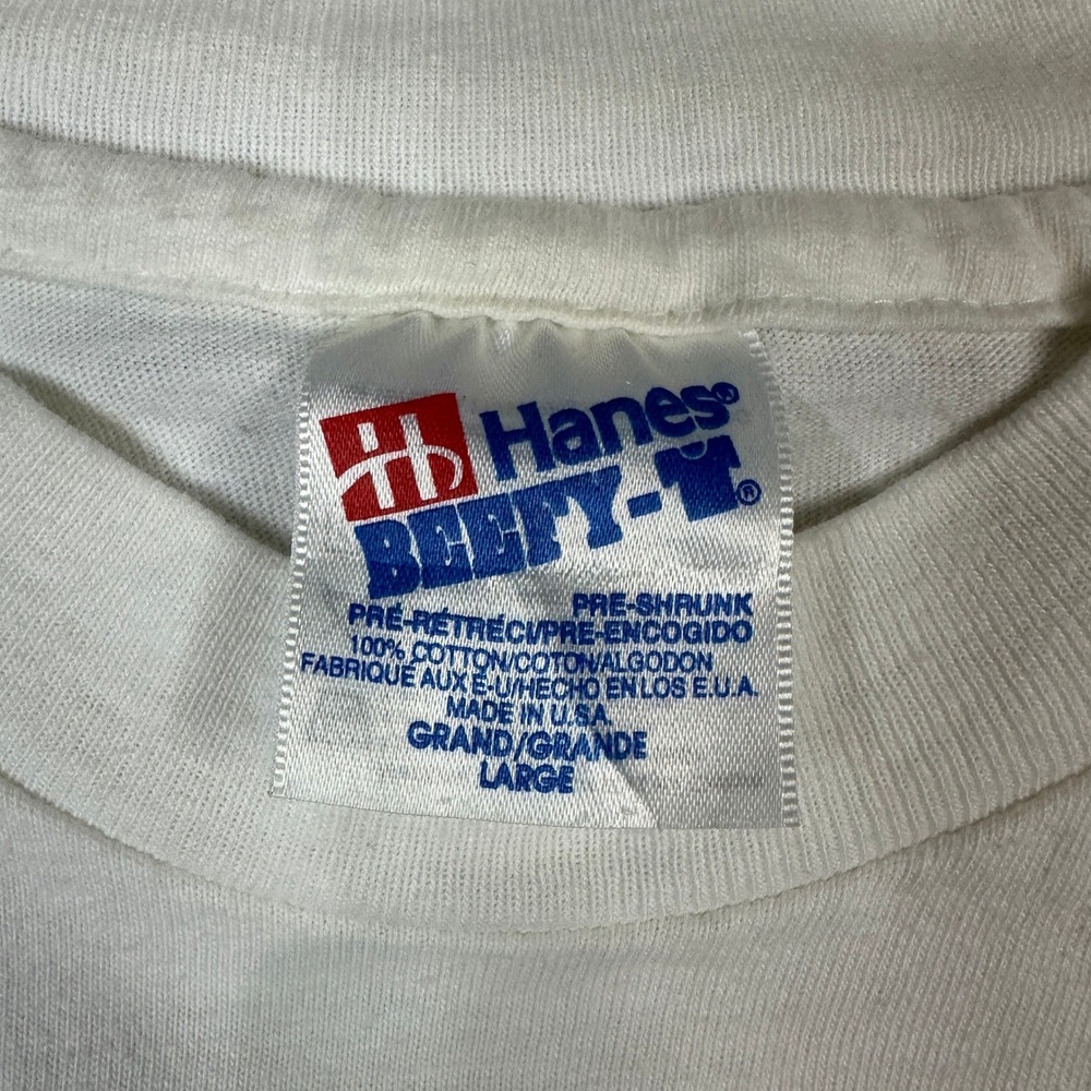 Vintage Hanes Beefy-T Princeton Band 75th Anniversary T-Shirt White Large USA - Picture 4 of 8